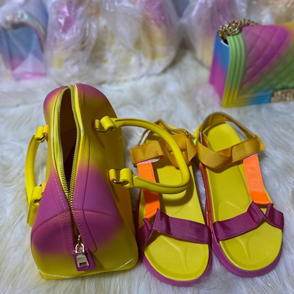 Purse and sandals sold as a set